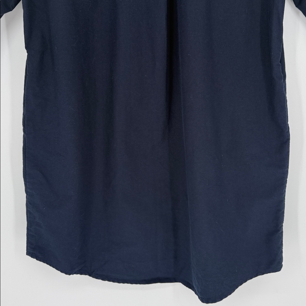 Pomander Place French Navy Polly Relaxed Fit Shirt Mini Dress Size M - Picture 11 of 12